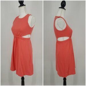Susana Monaco Carolyn Cut Out Mini Dress XS Sleeveless A Line Coral